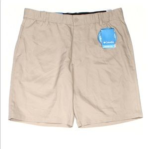Columbia Men's Freezer Cool Coil/Flex Shorts Khaki Stretch 10”Inseam Sz 38 NWT